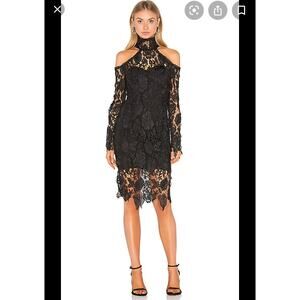 NEW Vera & Lucy black lace cold shoulder dress